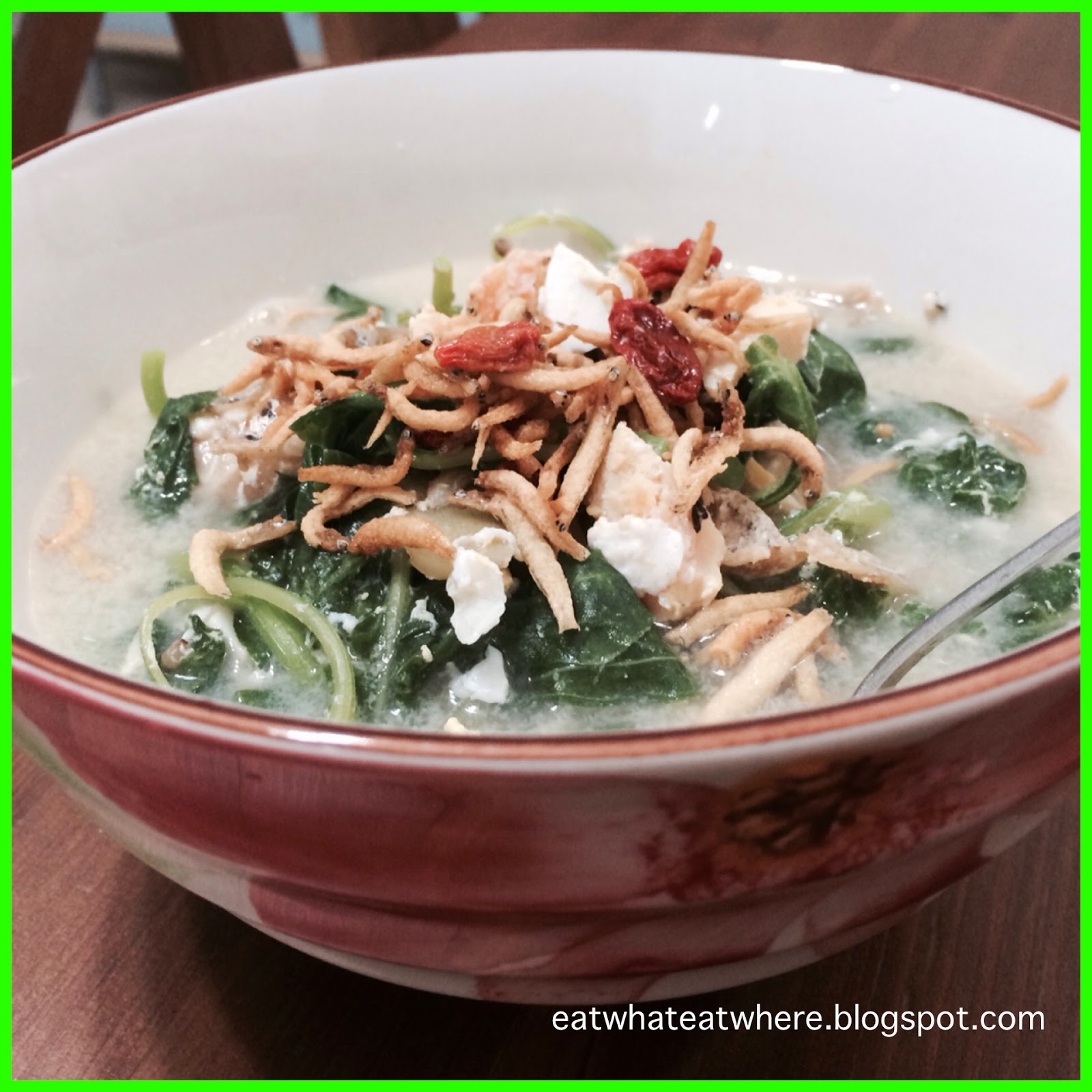 Eat what, Eat where? ewew cooks Baby Chinese Spinach Soup (with Eggs & Silverfish)